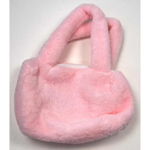 SANRIO Hello Kitty MY MELODY Pink Plush Small 8"x6" Embroidered Handbag PURSE - Picture 2 of 3